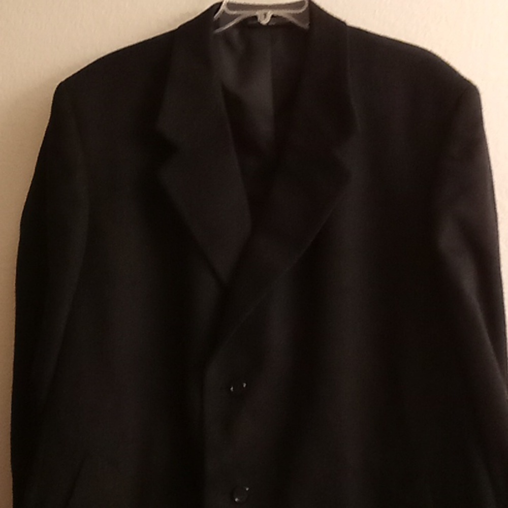 VINTAGE Petrocelli Matrix Wool Goth Office Minamllist Size 52L Black Color HCM - Picture 10 of 14